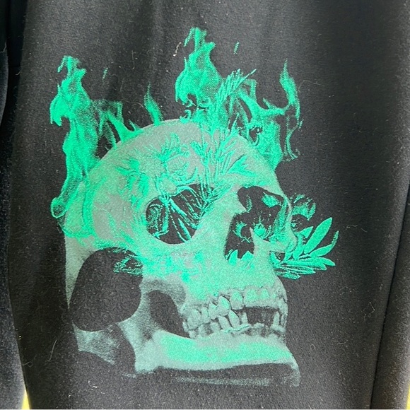 CVLA - CV Los Angeles Black Joggers Super Cool Green Skull Graphics 💀 - Picture 2 of 7